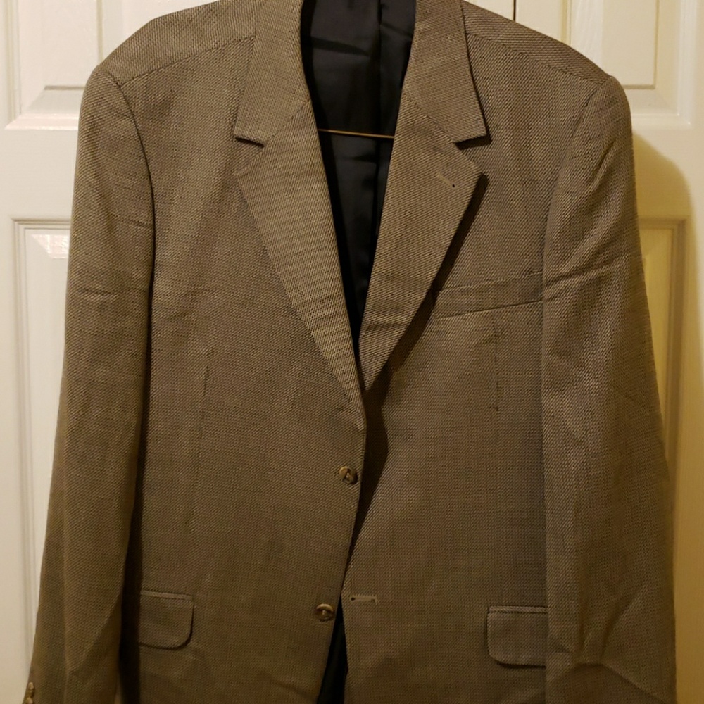Mens Tan Suit Coat Brigadier